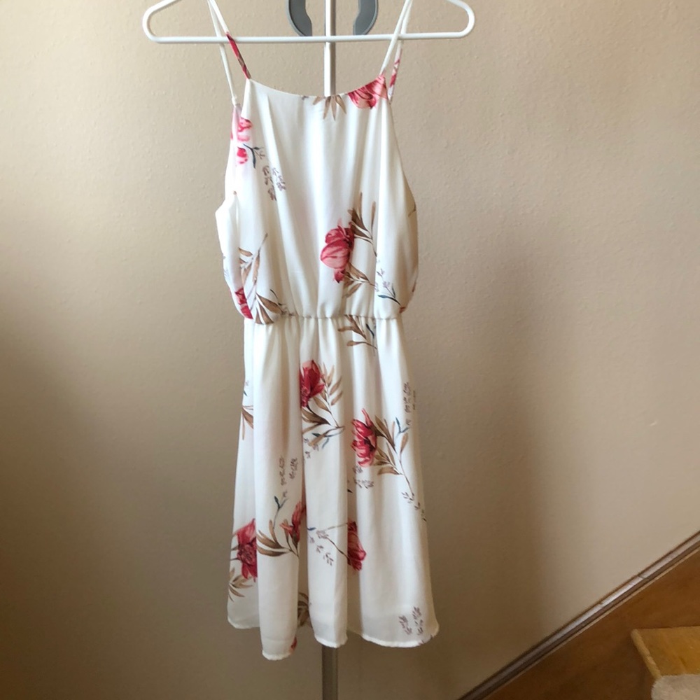 Lush White Floral Dress